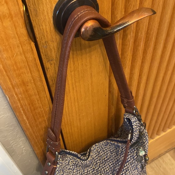 The Sak knitted blue and white hobo purse - Picture 3 of 13